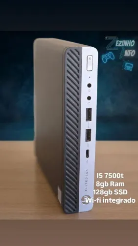 Mini PC HP EliteDesk I5 7500t 8gb Ram 128gb SSD Wi-fi integrado
