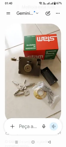 Fechadura Stam com 5 cópias semi nova