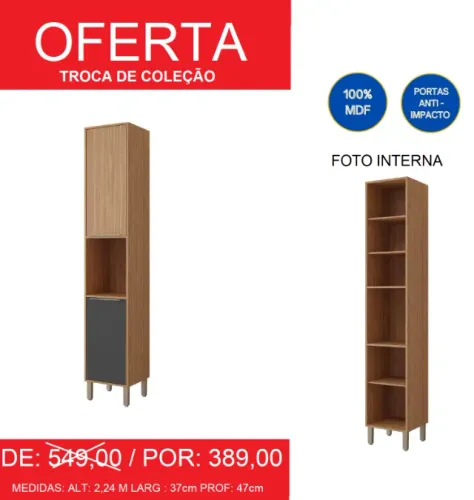 PANELEIRO- DISPONIVEL EM 4 CORES = RECEBA EM 72H