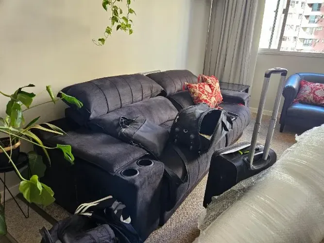 Sofa retratil 2,50 m preto