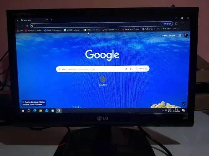 monitor 19 polegadas vga lg com cabos 