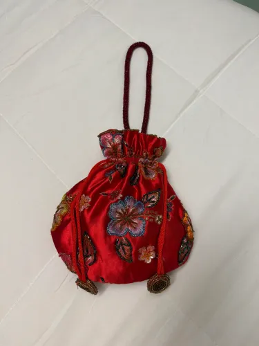 Bolsa Chenson vermelha estilo Oriental/Japonesa