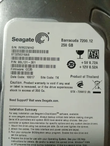 HD 250 GB Seagate 