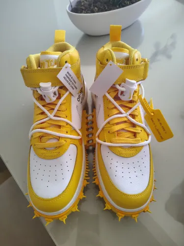 Tênis Nike Air Force 1 Mid x Off-White 'Varsity Maize' Amarelo