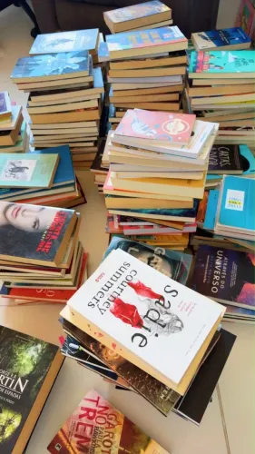 Livros usados à venda por 50% do valor
