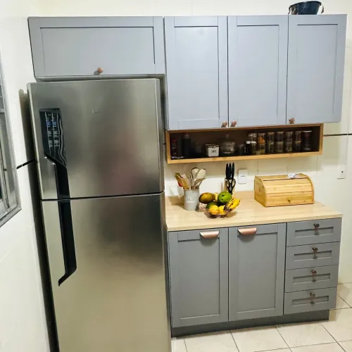 Cozinha Modulada Completa MDF Cinza