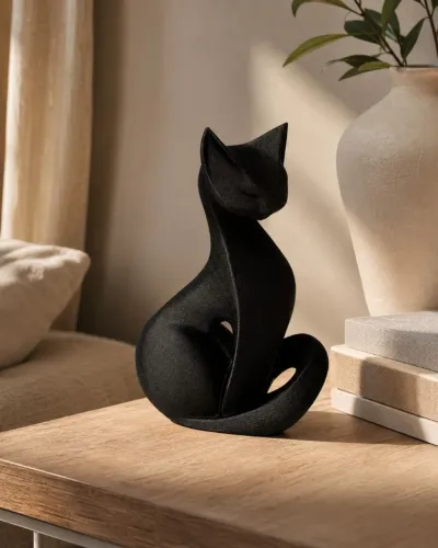 Escultura de gato
