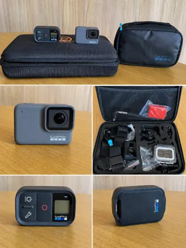 GoPro Hero 7 Silver + Cartão 64GB + Controle Remoto + Kit Completo de Acessórios