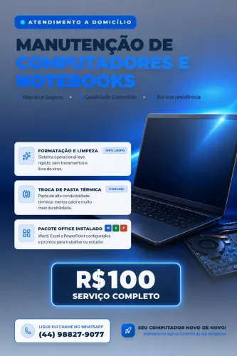 Manutenção de computadores e notebooks