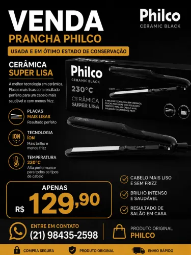 Prancha Philco (Usada) em ótimo estado de conservação!