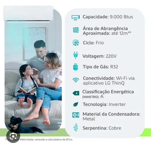 Ar Condicionado Split Hw Inverter Dual Voice 9000 Btus