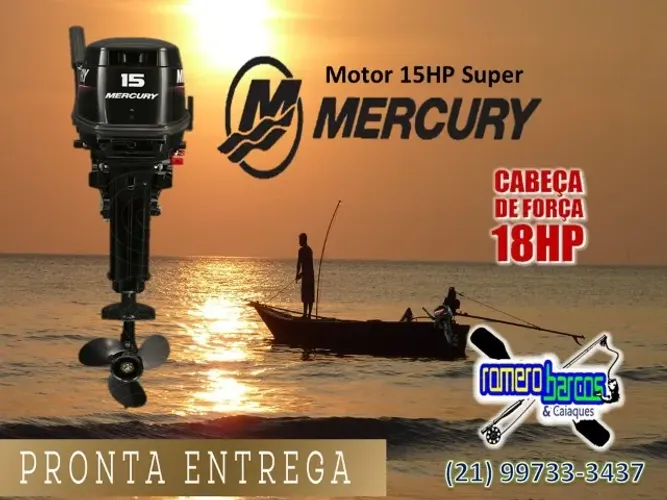 motor mercury 15 hp super pronta entrega