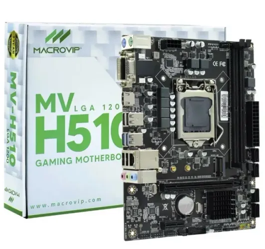 PLACA MÃE LGA 1200 MACROVIP MV-H510 M.2/VGA/HDMI/DDR4