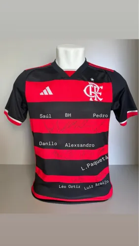 Camisa Flamengo,modelo jogador,autografada!