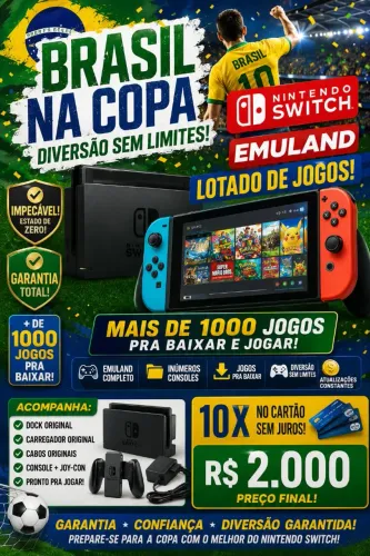 Nintendo swicth v2 emuland lotado de jogos,completo e com garantia