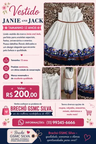 Vestidos JANIE and JACK  12 anos