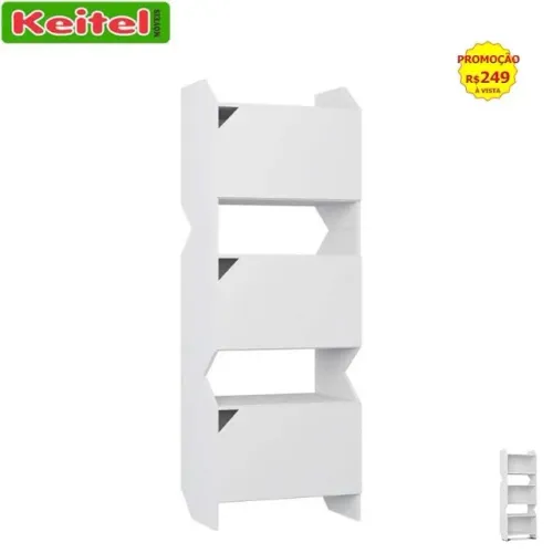 Estante Organizadora Tripla Com Portas Soul Cor Branco - 1007 -