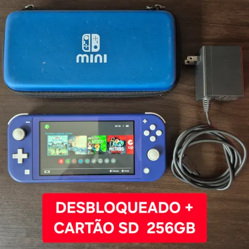 NINTENDO SWITCH LITE - 256GB DESBLOQUEADO