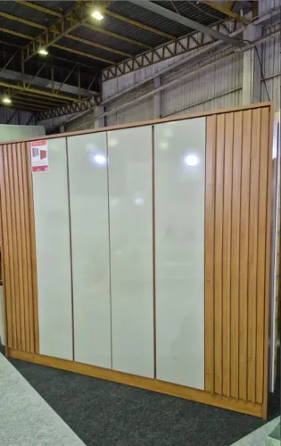 Guarda-Roupa Casal Elegance Ripado 6 Portas com Gavetas Internas