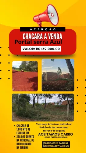 Chacara portal serra azul chácara de esquina