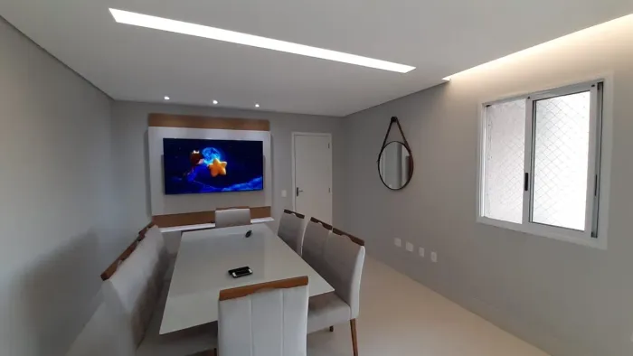 Mesa Meduza 200x100 c/ 8 Cadeiras Estofadas