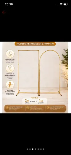 Arco decorativo retangular e romano