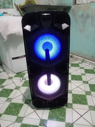 Caixa. Torre. Amplificada. 1000watts. RMS. Mondial. Semi. Nova.