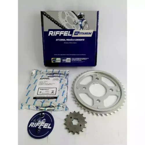 Promoção relâmpago Shopee! Kit Relação Riffel Original para CG 160 - Titan e Fan 2016-2025