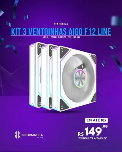 KIT 3 VENTOINHAS AIGO F12 LINE