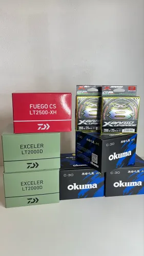 Molinetes de pesca. Daiwa Fuego/ Exceler, Okuma Ceymar 