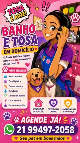 Banho e tosa a domicílio 