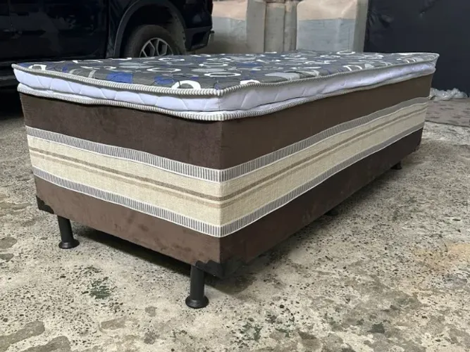 Cama Box D28 Luxo Premoli 88 x 188 x Alt. 60 cm Tampo Bolinha