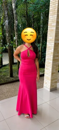 Vestido longo rosa pink - festa