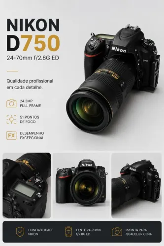 D750 com lente 24-70 2.8