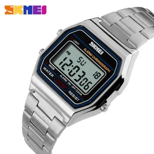 Relógio Skmei Digital Retrô Vintage Quadrado Unissex LED Original