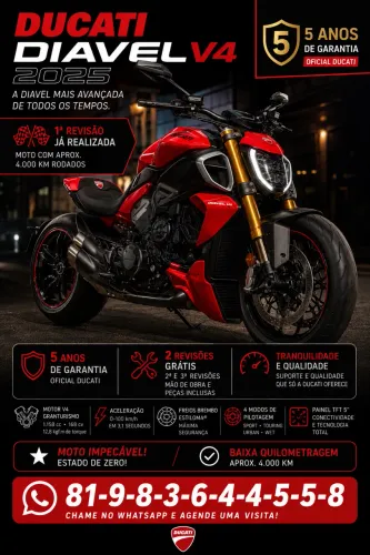 DUCATI DIAVEL V4 2025 - OPORTUNIDADE PARA QUEM QUER UMA MOTO NOVA PAGANDO MENOS! ?