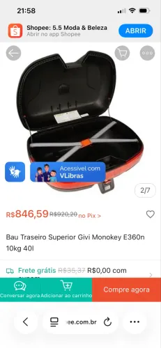 Bauleto GIVI 2 cp monokey
