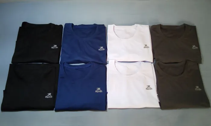 (ENVIO) 8 Camisas Masculinas Muvin Dry FPS 50 Secagem Rápida, Novas, Nunca Usadas