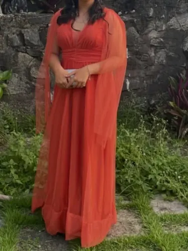 Vestido Social Terracota