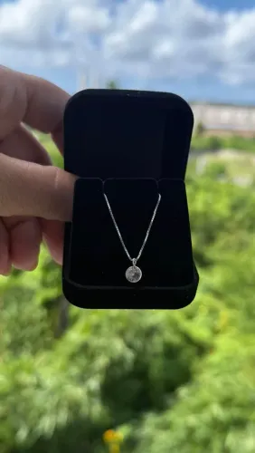 Colar com ponto de luz - Prata 925k - Aceitamos cartões
