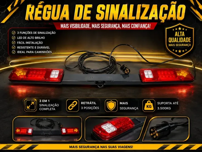 Régua de sinalização a LED