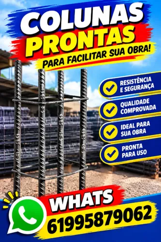 PRONTA P/ FACILITAR SUA OBRA COLUNAS 5/16 A PARTIR DE R$39,90