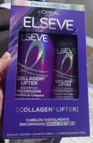 Kit Elseve L'Oréal COLAGEN LIFTER Encorpador com peptídeos de colagens, volume e vida 
