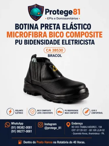 Botina Preta Eletricista