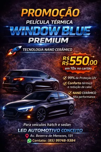 Película Térmica Window Blue Premium Nano Cerâmico 