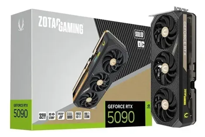 Placa De Video Zotac Geforce Rtx 5090 Solid Oc 32gb Gddr7