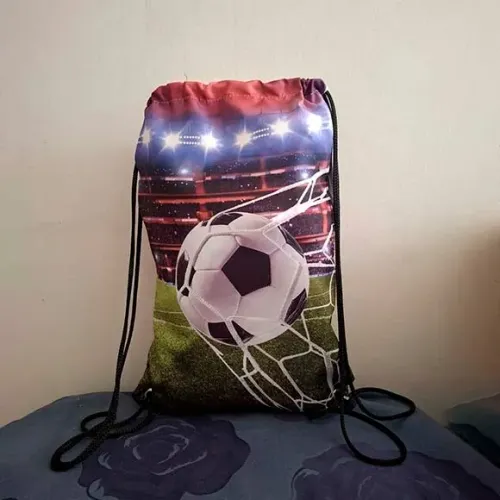 Kit c/ 10 Sacochilas Personalizadas tema Futebol 25x35cm