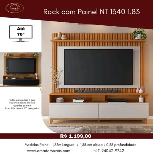 Rack com Painel NT 1340 1.83, a pronta entrega 