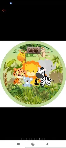 Capa redonda para painel safari em tecido sublimado  50x50