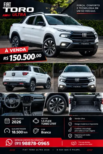 Fiat Toro Ultra 1.3 16V 4X2 TB Flex Aut. 2026